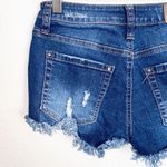 ZCO Jeans Floral Embroidered Raw Hem Jean Shorts Blue Size undefined Photo 5