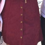 Andree Blue Red/Maroon Skirt Suede  Photo 0