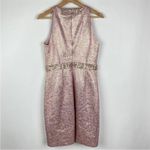 Carmen Marc Valvo  Pink Brocade Evening Dress Size 4 Photo 2