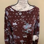 Gypsies & Moondust Burgundy Boho Bell Sleeve Top Photo 2