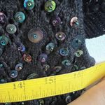 Vintage Y2K Sequin Bolero Shrug 2000s Glam Sparkly Indie Sleaze Black Medium Photo 5