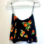 Leith Orange Print Citrus Cropped Tank Top Plus Size 1x Photo 2