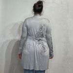 Ariella  Gray Sequins Open Cardigan Sz M Photo 9