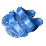 Birkenstock Eva Plastic Blue Two Strap Sandals Women’s Size 38 ~ 7/7.5 Arizonas Photo 1
