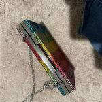 ZARA  Rainbow Glitter Metallic Clutch Shoulder Bag Handbag Purse Chain Photo 2