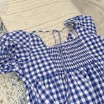 In Bloom In Loom Blue and White Ruffled Tiered Sundress size large Photo 5