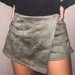 Charlotte Russe Army Green Suede Envelope Skort  Photo 0