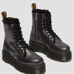 Dr. Martens Jadon Leather Platform Distressed Metallic Boots 8 Photo 2