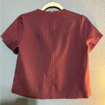 Spanx  The Perfect Short Sleeve Crew
Neck Top Elegant Burgundy. Photo 6