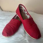 Toms Classic Canvas Red Slip On Shoes Size 8.5 Photo 0
