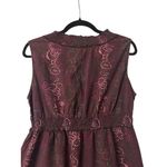 SONOMA Dress L Burgundy Paisley Sleeveless Romantic Earthy Boho Cottagecore Purple Size L Photo 14