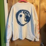 ZARA Beige Multi Yin Yang Oversized Sweatshirt 0722/415/710 $69.90 EUC 1X Photo 3