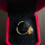 Chunky Gold Statement Ring for Women Gold Crystal Knuckle Ring Size 7 Orange Photo 2