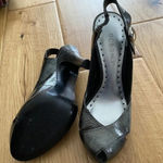 BCBGirls  Peep Toe Silver Metallic Pumps Photo 10