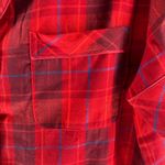 Victoria's Secret Red Plaid Short Sleeve Button Up Sleep Top Size Large New Photo 1