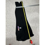 Nookie Womans  Honey Gown Maxi Small Black Strapless Scuba Crape Front Slit NWT Photo 7