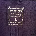 Three Hearts  Purple‎ Fleece Pea Coat Size Large Photo 2