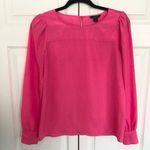 J.Crew Hot Pink  Long Sleeve Blouse Size XS Photo 0