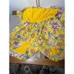 l*space L Romper Women S/P Yellow Floral Boho Vacation Summer Spring Beach Party Photo 1
