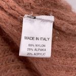 Bartolini Italy Rose Pink Alpaca Blend Crochet Knit Cardigan Sweater Size Small Red Photo 5