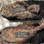 Stuart Weitzman Vintage  Suede Black Slip On Clogs Fuzzy Interior Size 6.5B #3118 Photo 2