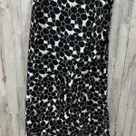 Max Studio Black Floral Semi Sheer Faux Wrap High Low Midi Skirt Ruffle Photo 0