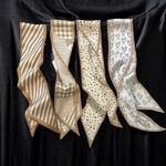 4 Piece Satin Style‎ Khaki Tan Floral Selection Twillies Photo 2