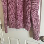 Loft Marled Ribbed V Neck Sweater in Light Fresh Magenta, Size large Photo 8