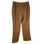 Pendleton Silk Blend Tan Mini-Kick Flare Split Hem Trousers Size 8 Petite Photo 5