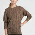 Athleta Studio to Street Print Sweatshirt animal print pattern Size M Photo 0