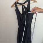 American Eagle Outfitters Black Short Dress Womens Size Small Ruffle Cinch Waist Photo 2