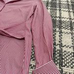 Forever 21 Red White Striped Button Down Collared Shirt Dress Photo 2