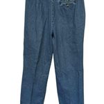 White Stag Denim Jeans Petite 14 Elastic Waist Button Zipper Classic Grannycore Photo 2