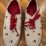 Minnie Mouse women’s lace up flat sneaker polka dot with Minnie size 8 Disney‎ Photo 0