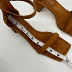 Good American  Heels Amber Tan Suede Sandal Zip Women’s 6.5  Photo 9