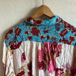 Free People  Floral Button Down Shirt - Pink, Blue, Cream Photo 5