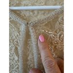 Vintage Sheer Glass Beaded Open Front Special Occasion Cardigan Sweater Small Photo 4