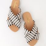 Lulus ✨ Koren Black Striped Espadrille Slide Sandals
 ✨ Photo 2