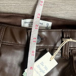 Abercrombie & Fitch NEW Vegan Leather 90s Straight Pant Photo 9