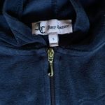 Juicy Couture Vintage  Navy blue velour zip up hoodie Photo 3