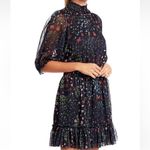 Joie  Shima Floral Puff Sleeve Dress Black Womens Small Photo 8