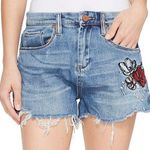 BLANK NYC new ★ Festival Floral Embroidery Denim Cut Off Shorts ★ Inside Joker 30 Photo 0