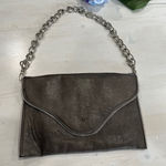 Sondra Roberts Zipper Trim Chain Strap Clutch Bag Evening Party Purse Photo 0