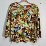 Chico's Womans  Size 2 Multicolor Pull Over Top Photo 0