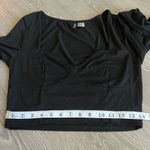 H&M  Crop Top Womens Teens Medium Divided Long Sleeve Black Photo 5