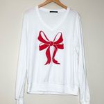 Wildfox Bow V-Neck Sweatshirt Photo 0