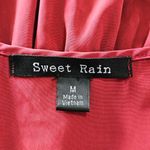 Sweet Rain  Brick Red Ruffled Peplum Tank Top Size Medium Photo 4