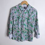 Talbots  Non Iron Perfect Shirt Ditsy Size 10 Button Front Casual Photo 1