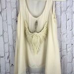 Badgley Mischka Mark and James by silk blouse with jeweled bird sz small Photo 0