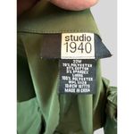 Studio 1940 Olive Green Women's Blazer Jacket With Four Pockets & Button Photo 6